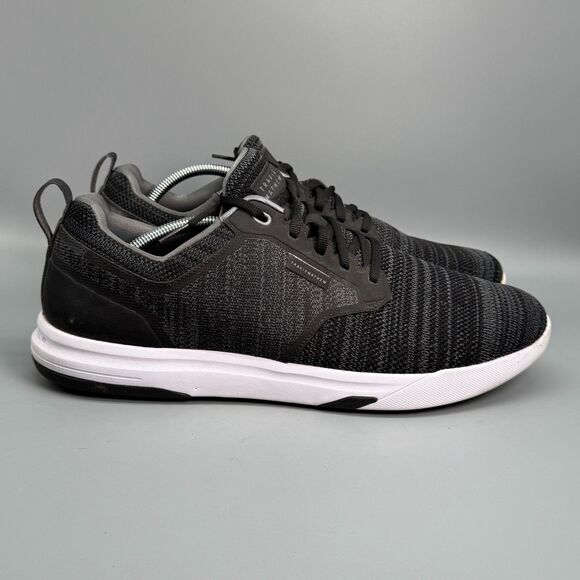 TravisMathew The Daily Pro Men's 13 Black Knit Hybrid Golf Shoes Arch Support - Picture 1 of 10